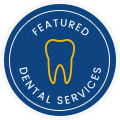 Featured dental services stamp