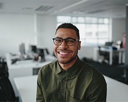 a smiling businessman